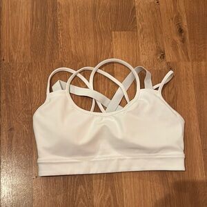 White Strappy Bra with Crisscross Design
